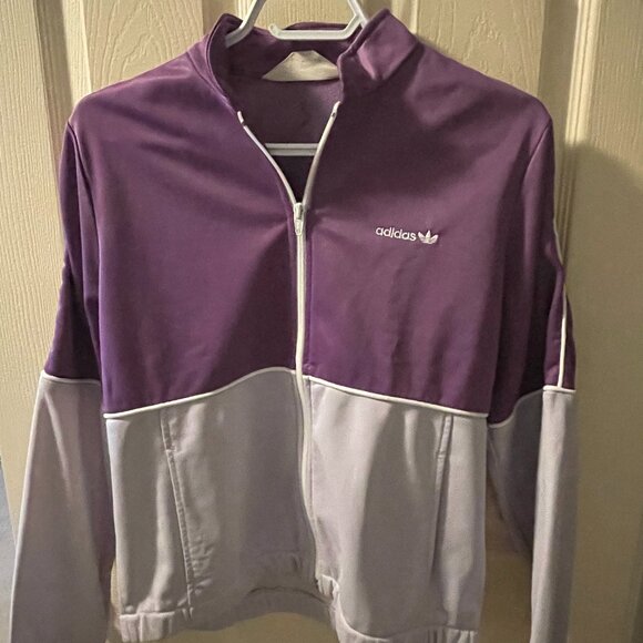 Adidas Original Vintage 2 Tone jacket (Purple and Grey) Sz Small - Picture 1 of 2